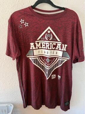 Men's American Fighter Red Tshirt size XL